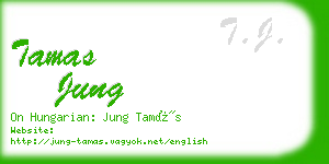 tamas jung business card